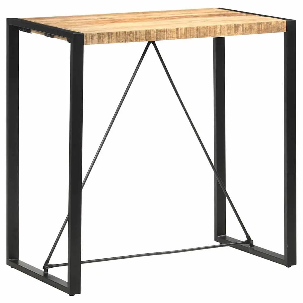 Bar Table Solid Mango Wood 110cm x 60cm x 110cm Brown Industrial Retro Style