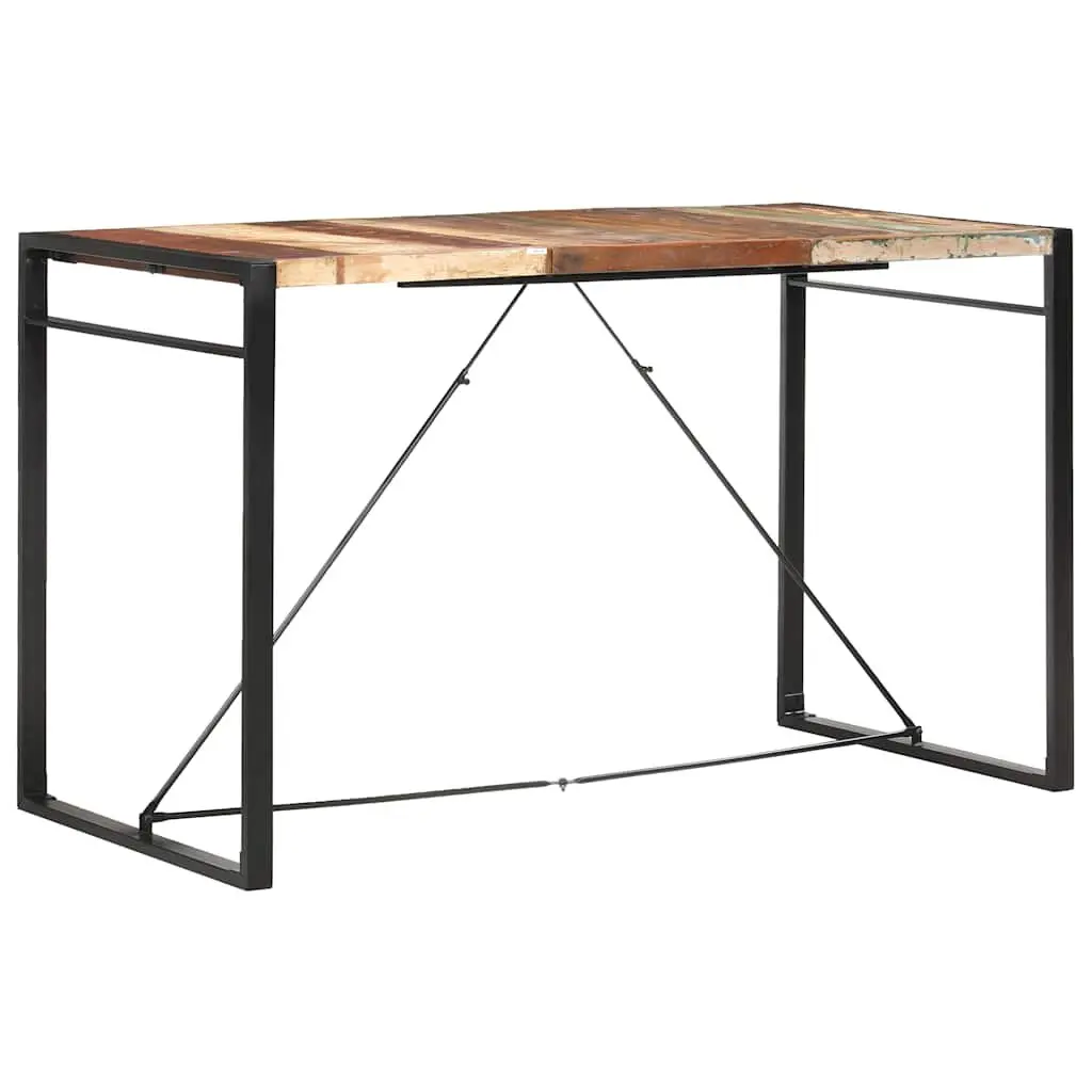 Bar Table Solid Reclaimed Wood 180x90x110 cm Industrial Style Brown Kitchen Dining Room