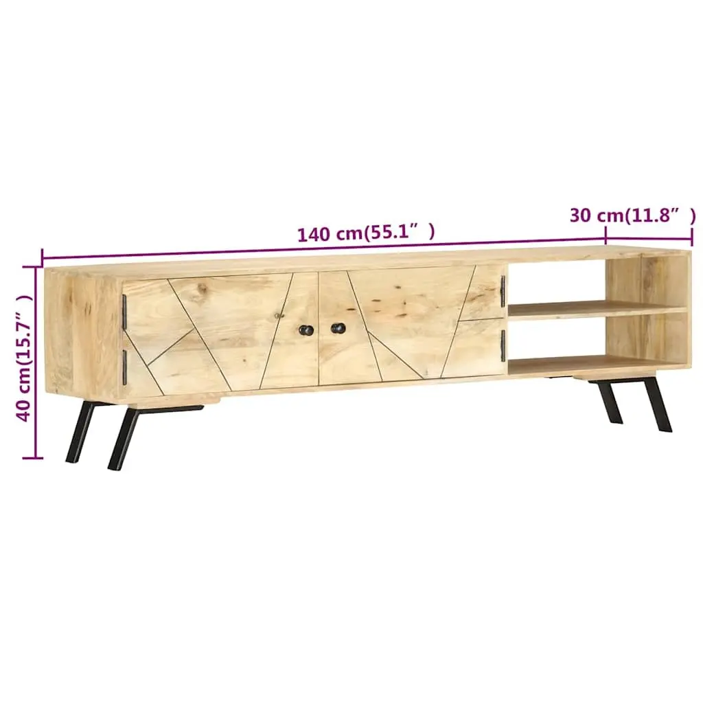 Solid Mango Wood TV Cabinet for Home Use