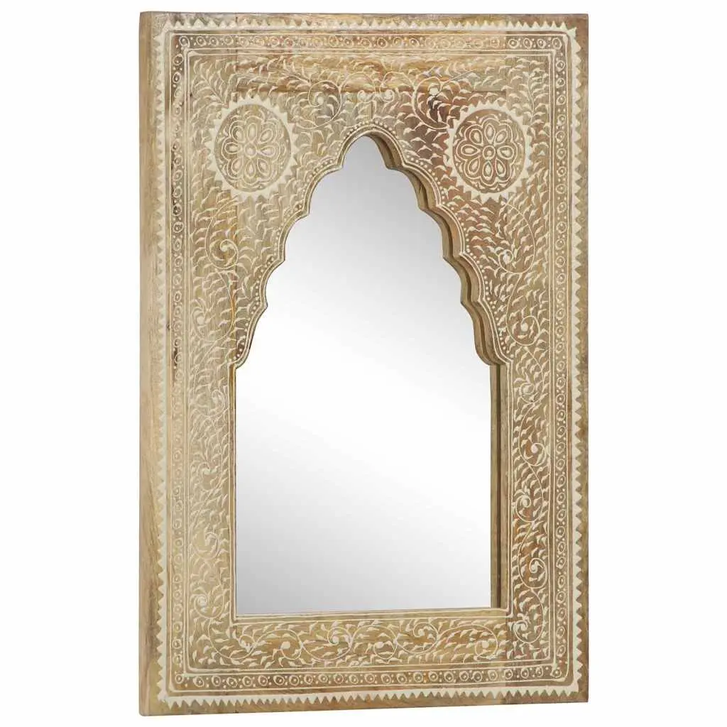 Wooden Mirror for Hallway or Bathroom Use
