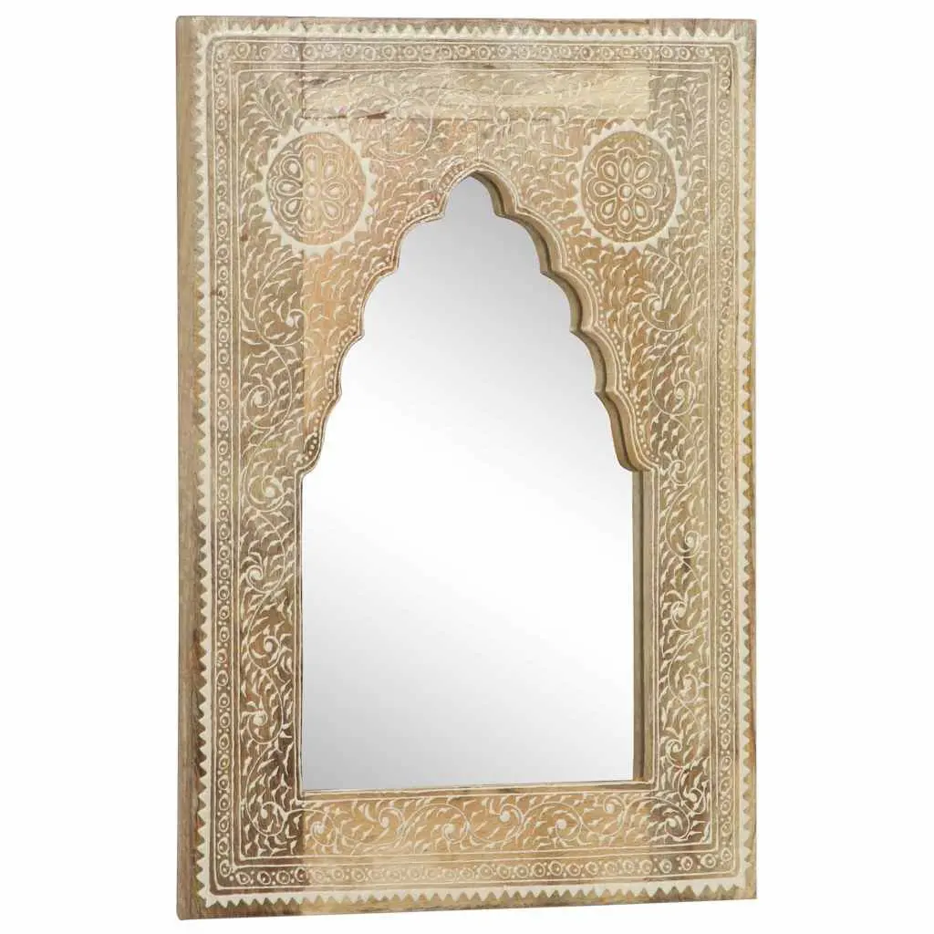 Wooden Mirror for Hallway or Bathroom Use