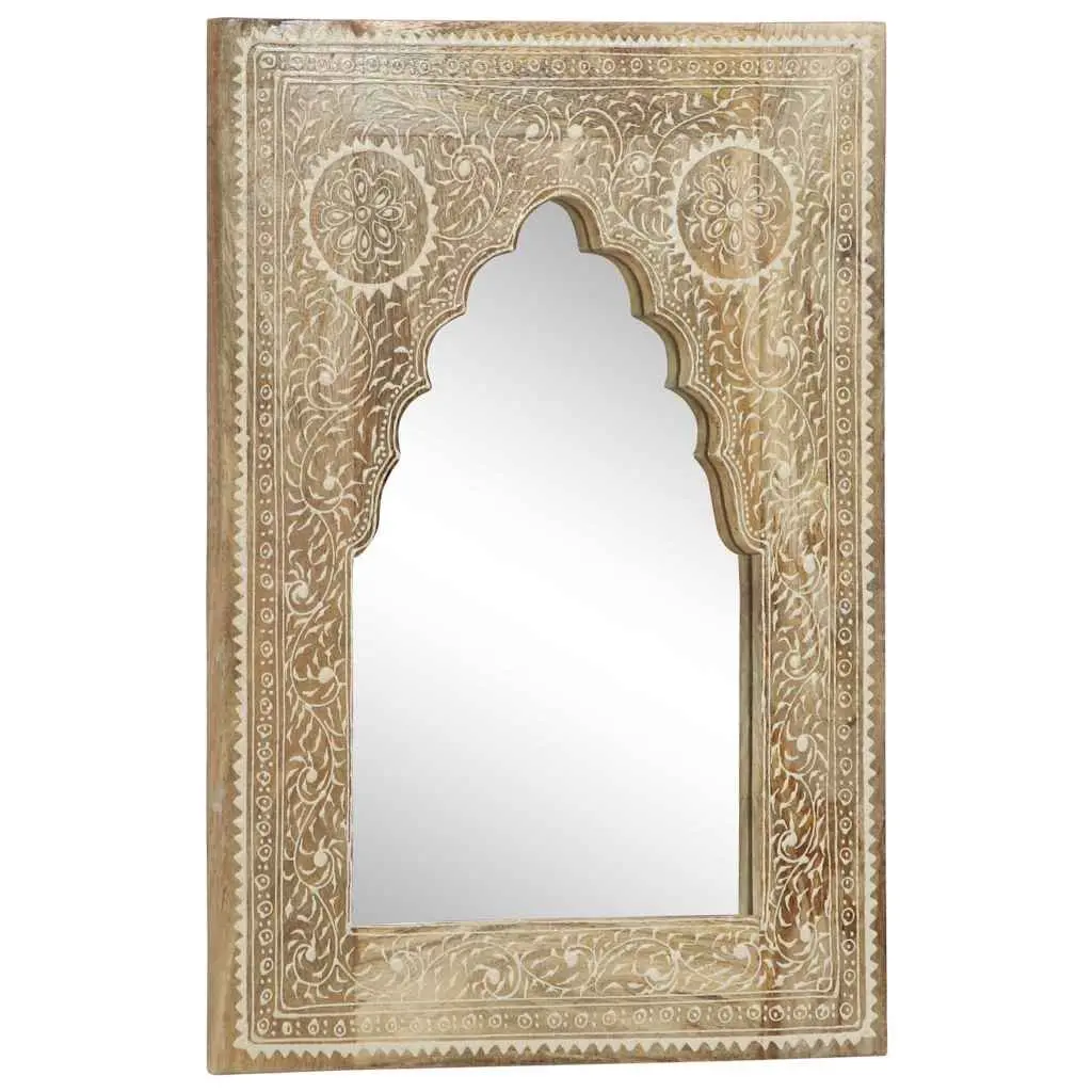 Wooden Mirror for Hallway or Bathroom Use
