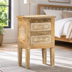 Practical Vintage Bedside Cabinet 40x30x60cm