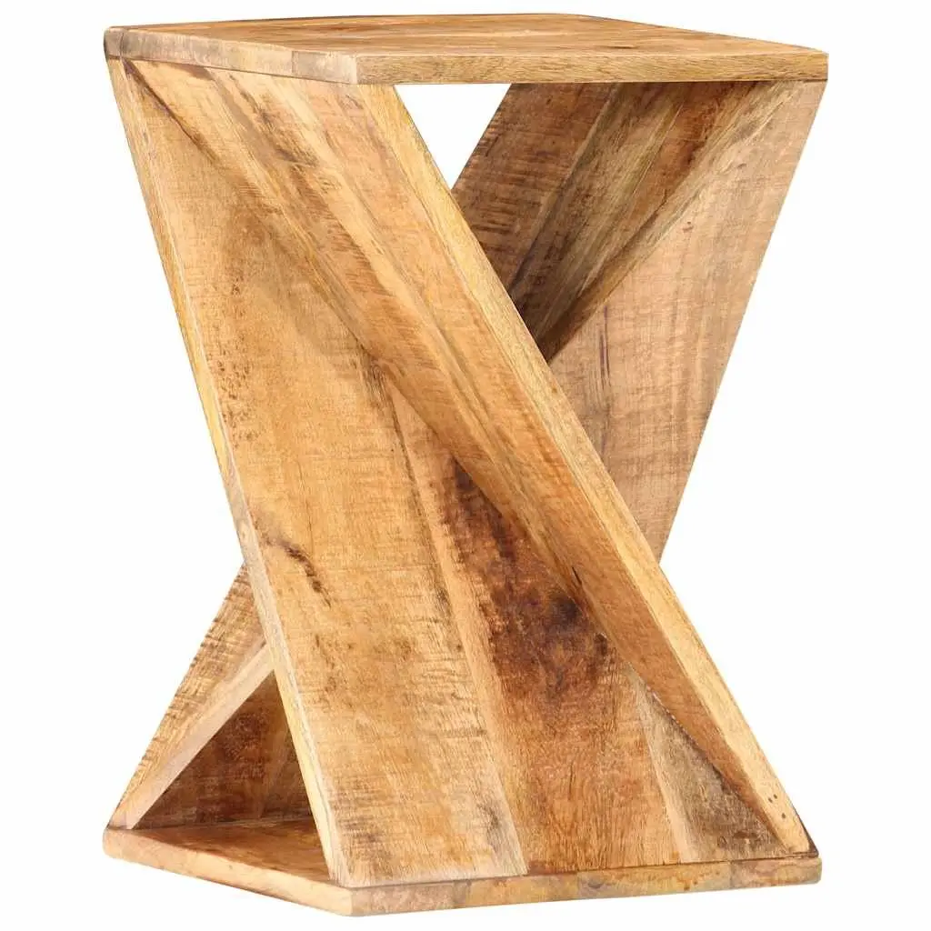 Solid Wood Mango Side Table Natural 35x35x55 cm Brown