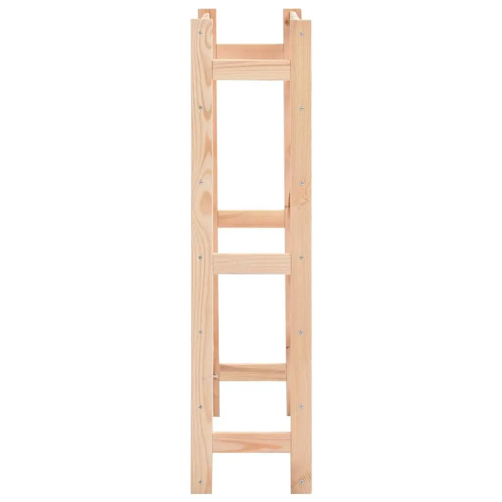 Wine Rack Solid Pinewood 42 Bottle Storage Display Cabinet Beige