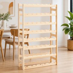 Wine Rack for 56 Bottles Solid Wood Storage Display Cabinet Holder Stand