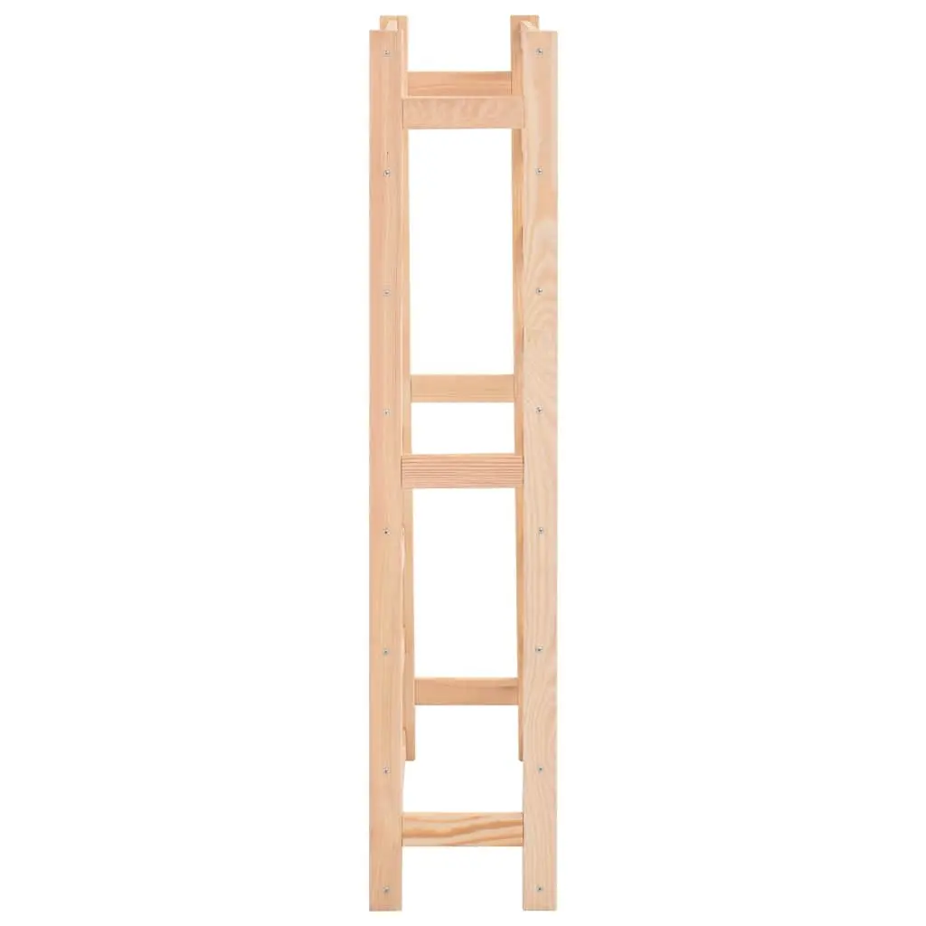 Wine Rack Solid Pinewood Beige Storage Display Cabinet for 56 Bottles