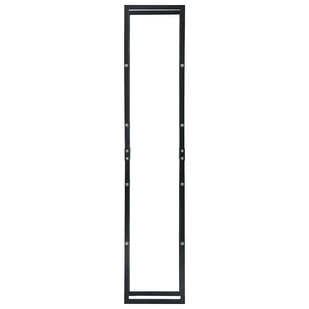 Firewood Rack Steel Rectangular 40 x 25 x 200 cm Black