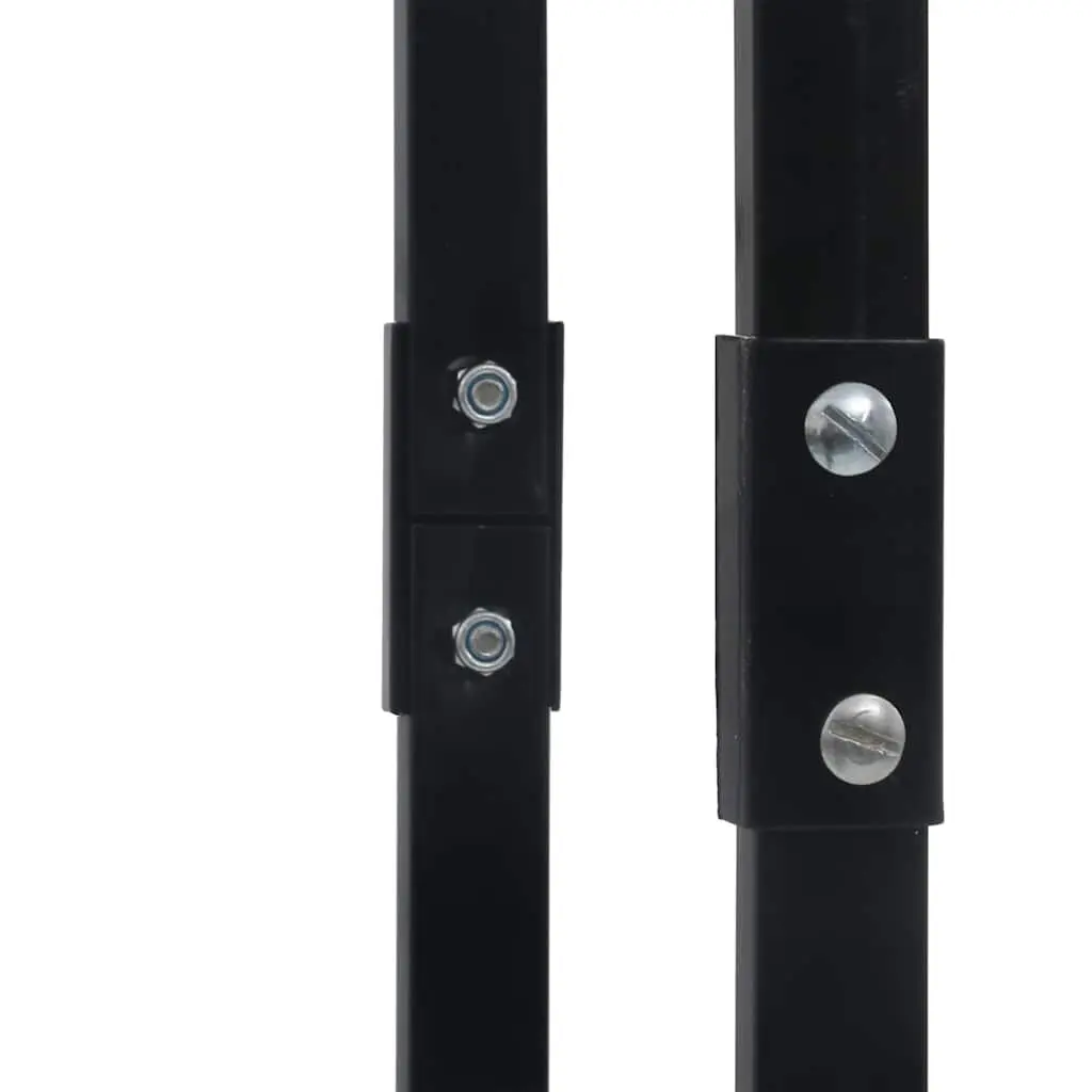 Firewood Rack Steel Tall Rectangular Black