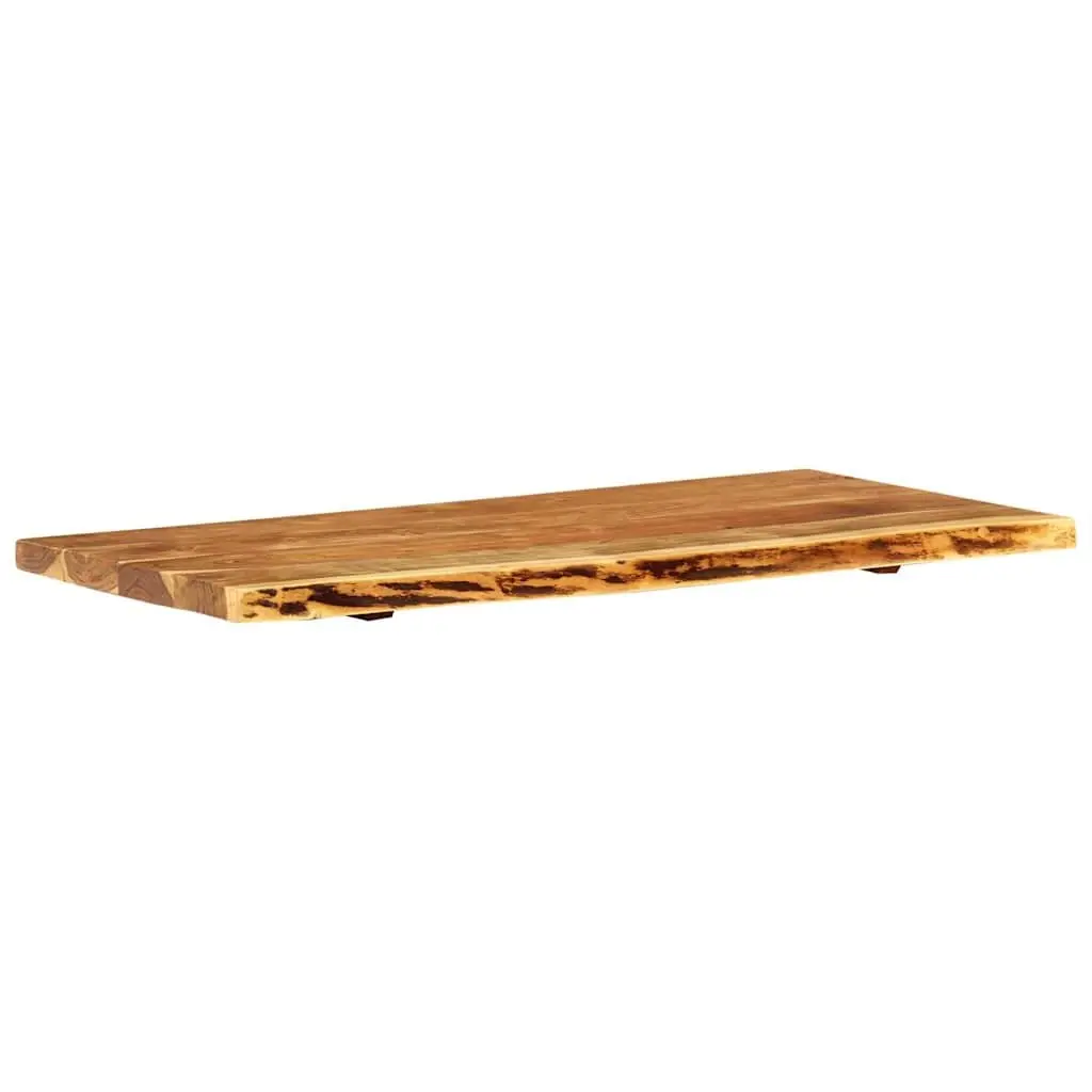 Solid Acacia Wood Countertop for Bathroom Use 114x52x4 cm