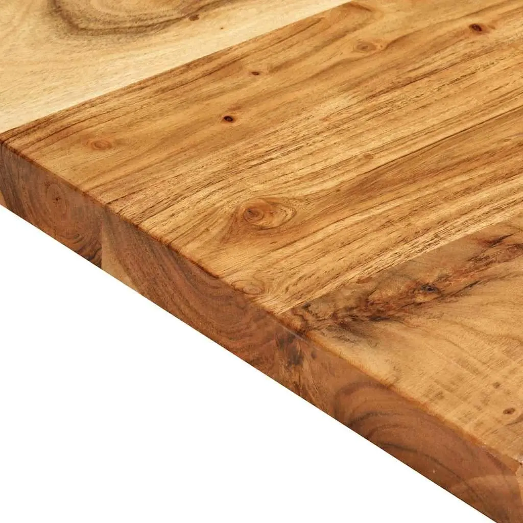 Solid Acacia Wood Countertop for Bathroom Use 114x52x4 cm