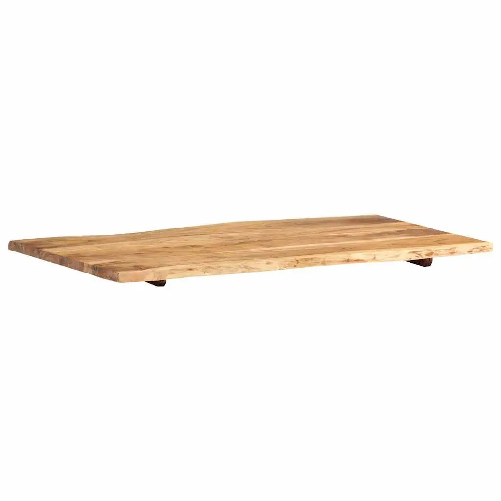 Solid Acacia Wood Table Top Live Edge Brown Kitchen Desk Coffee 100x50-60x2.5cm