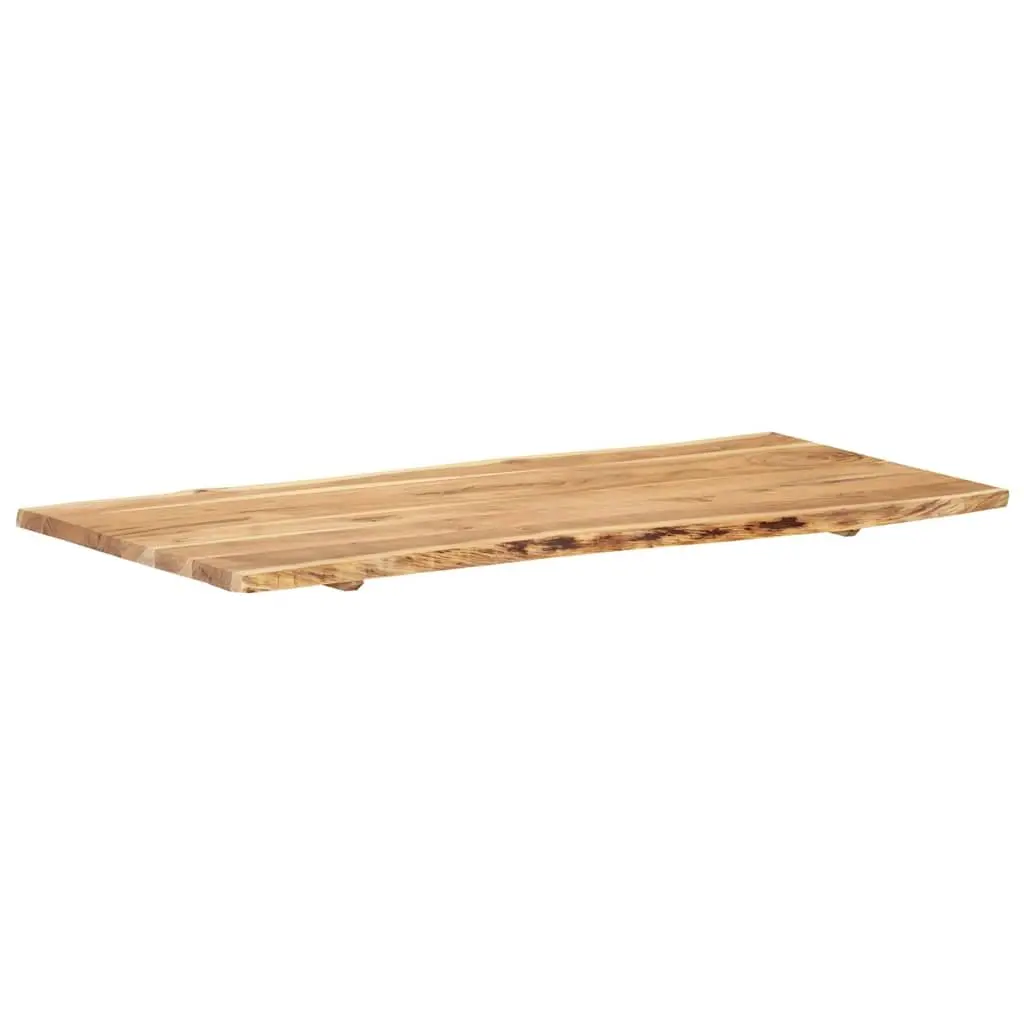 Solid Acacia Wood Table Top Live Edge Brown 118x50-60x2.5 cm Kitchen Desk