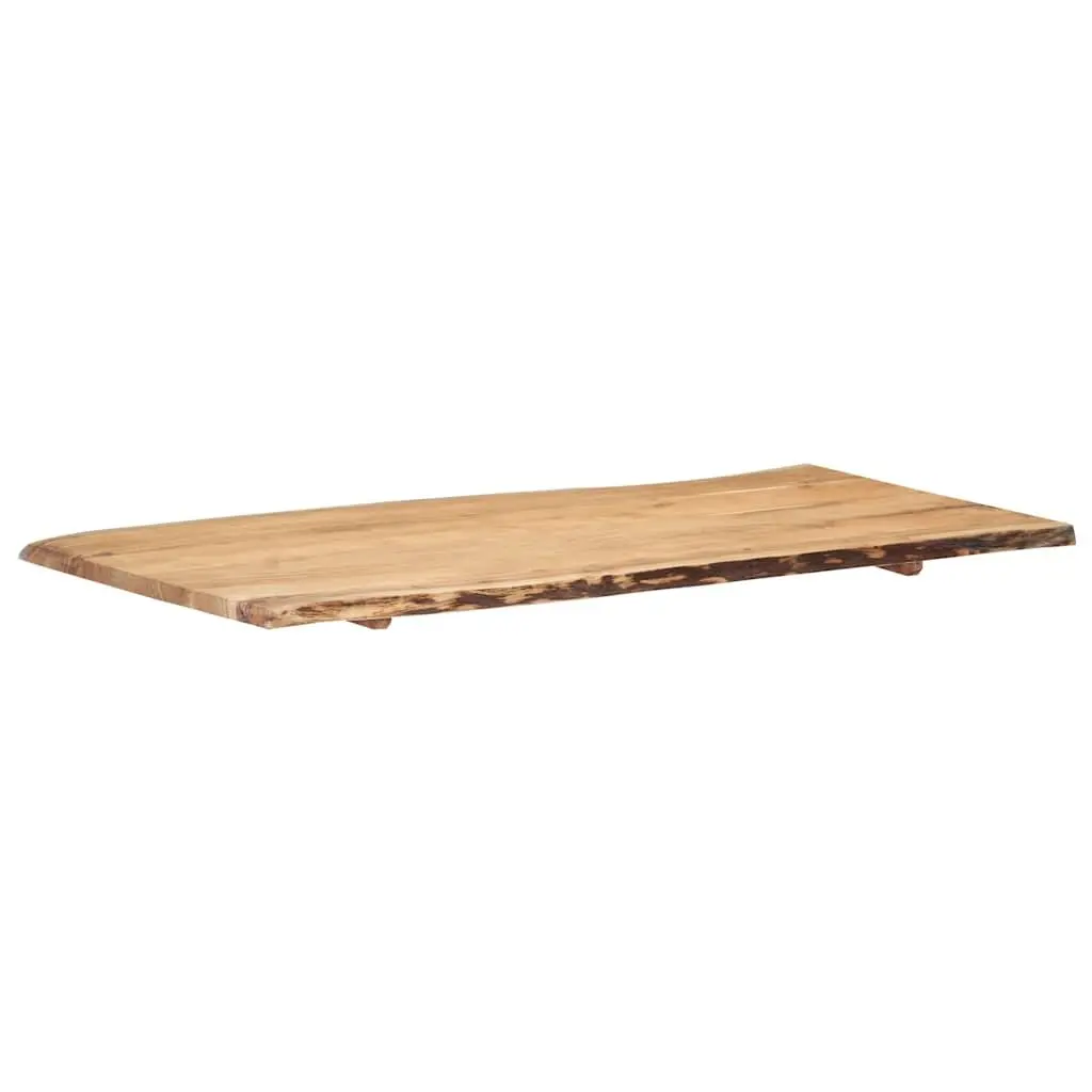 Solid Acacia Wood Table Top Live Edge Brown 118x50-60x2.5 cm Kitchen Desk