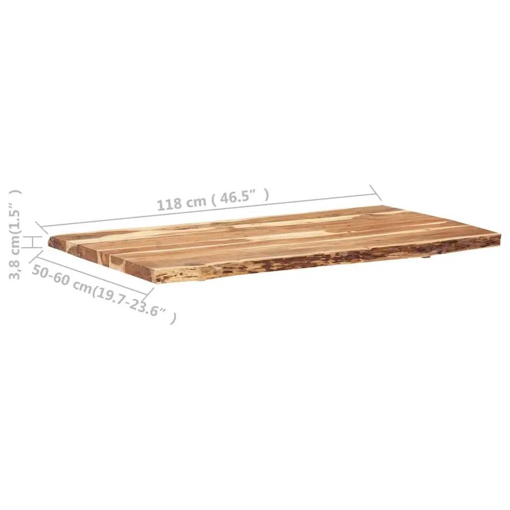 Solid Acacia Wood Live Edge Tabletop for Home Use