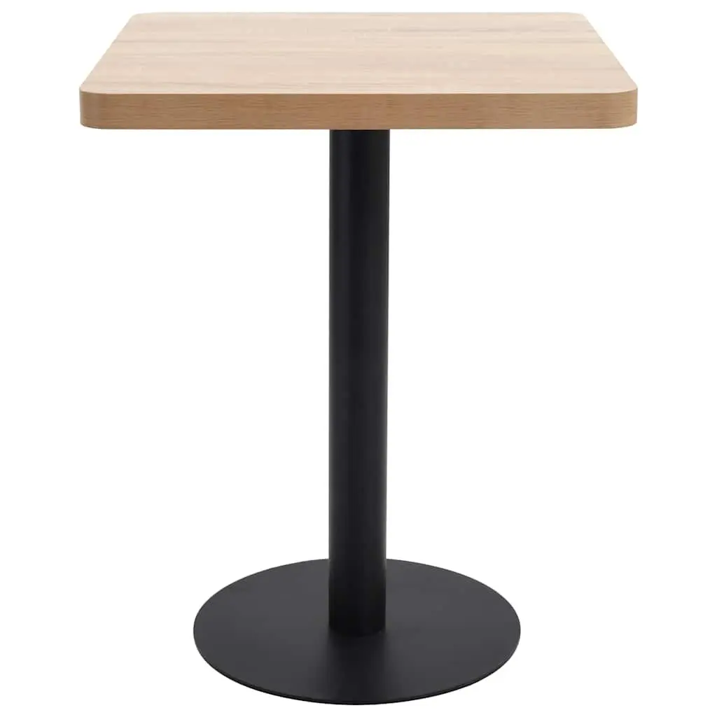 Bistro Table Steel Light Brown Square 60x60cm
