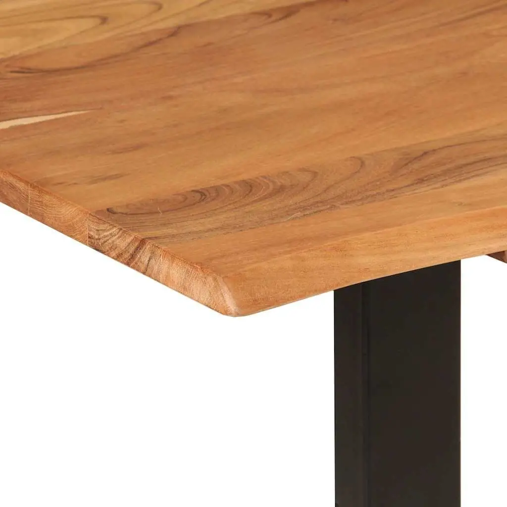 Dining Table Solid Wood 154x80x76 cm Brown Industrial Rustic Style