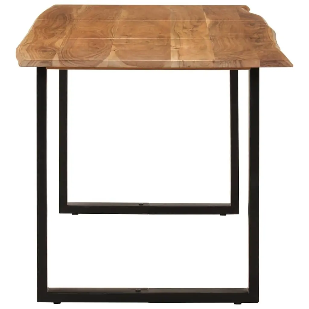 Dining Table Solid Wood 154x80x76 cm Brown Industrial Rustic Style