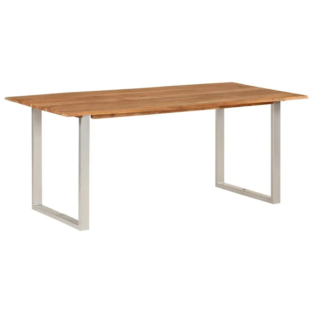 Solid Acacia Wood Dining Table 180x90x76cm