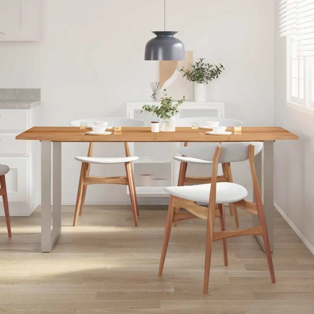 Solid Acacia Wood Dining Table 180x90x76cm