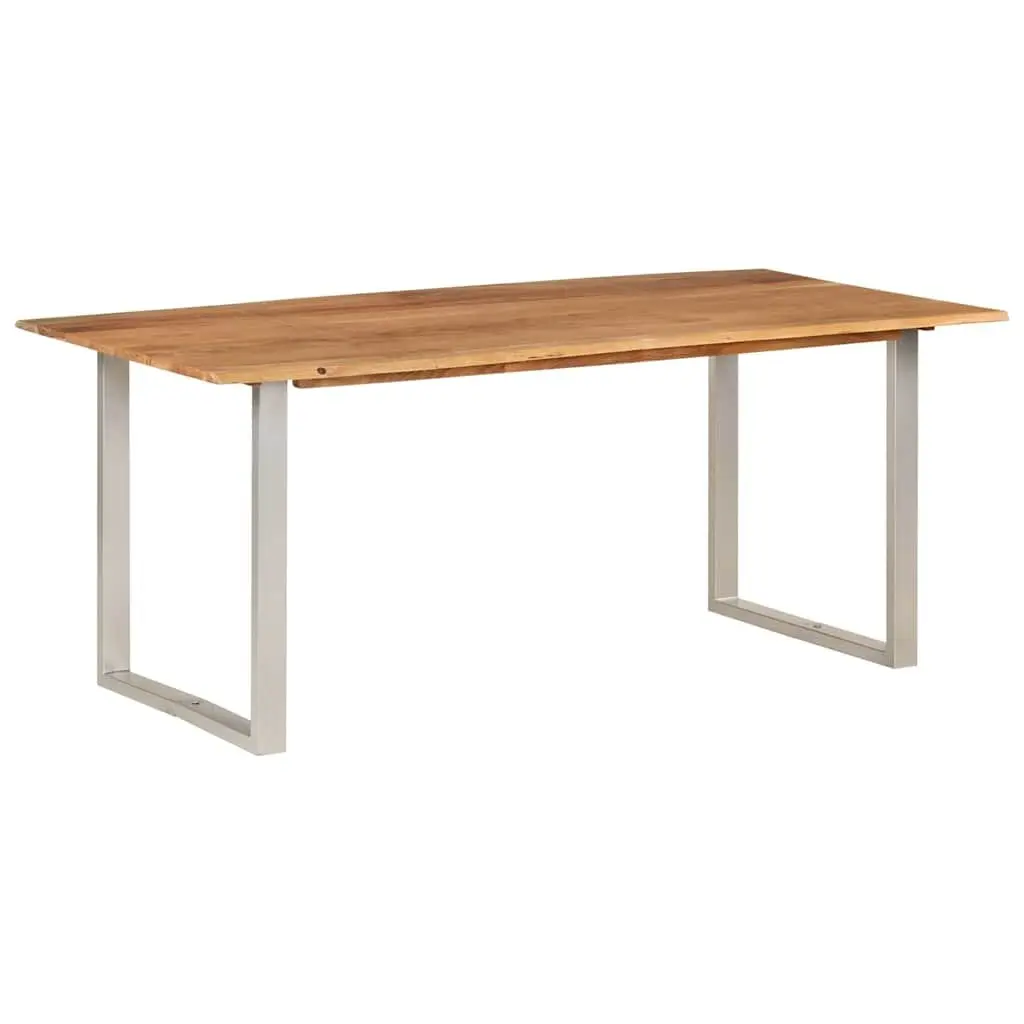 Solid Acacia Wood Dining Table 180x90x76cm
