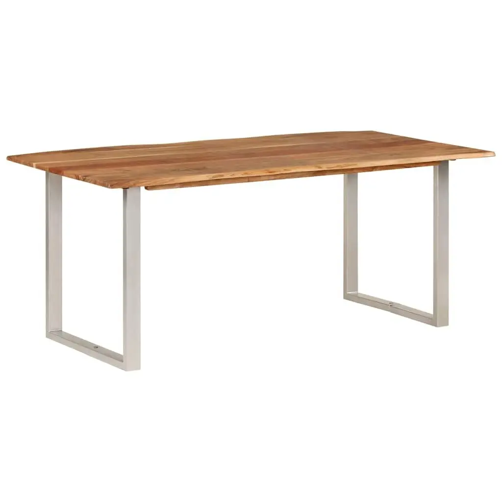 Solid Acacia Wood Dining Table 180x90x76cm