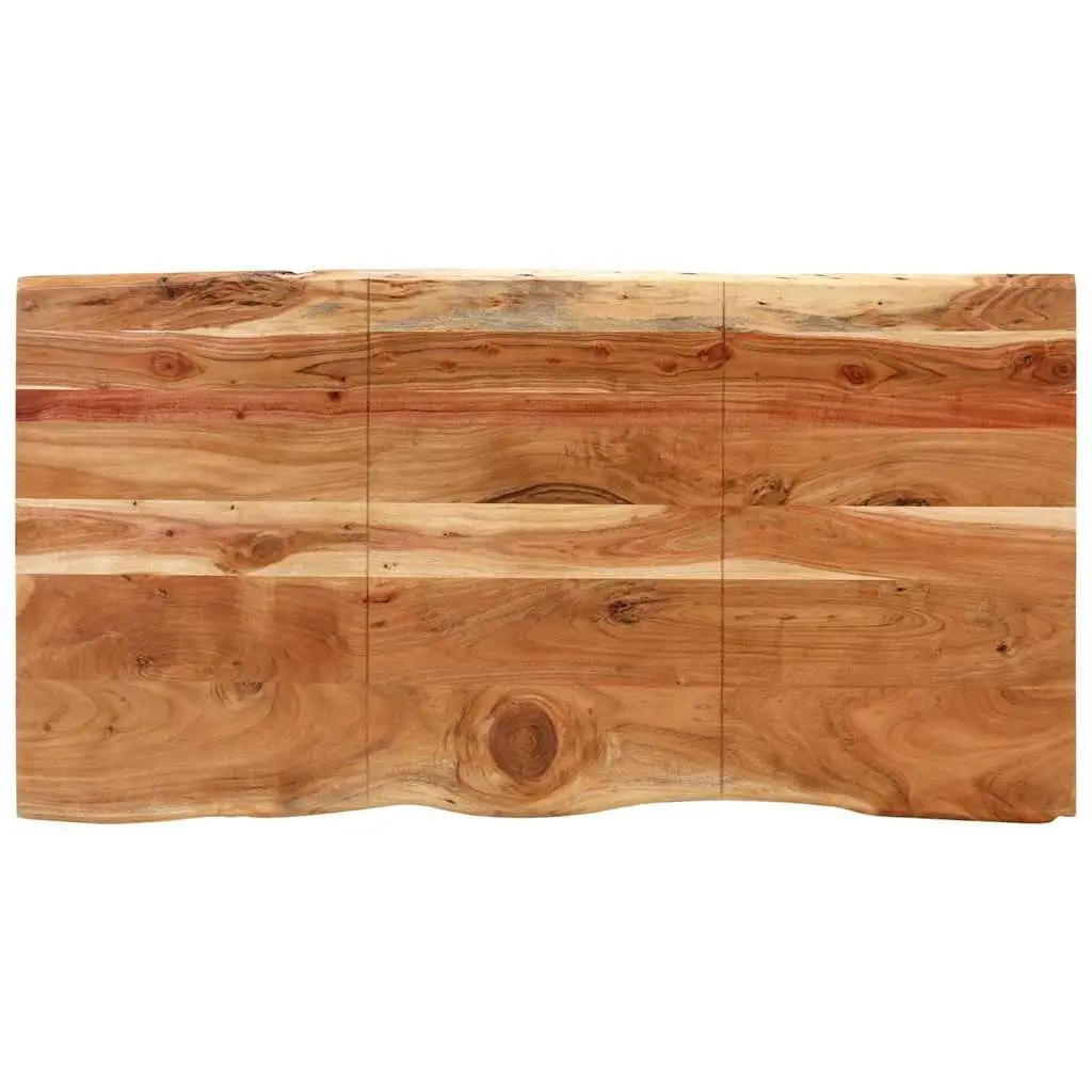 Dining Table 154x80x76cm Solid Acacia Wood Industrial Rustic Kitchen Furniture