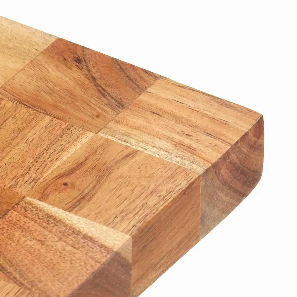 Chopping Board Solid Acacia Wood Brown 40x30x3.8 cm Kitchen Cutting Board with Finger Groove