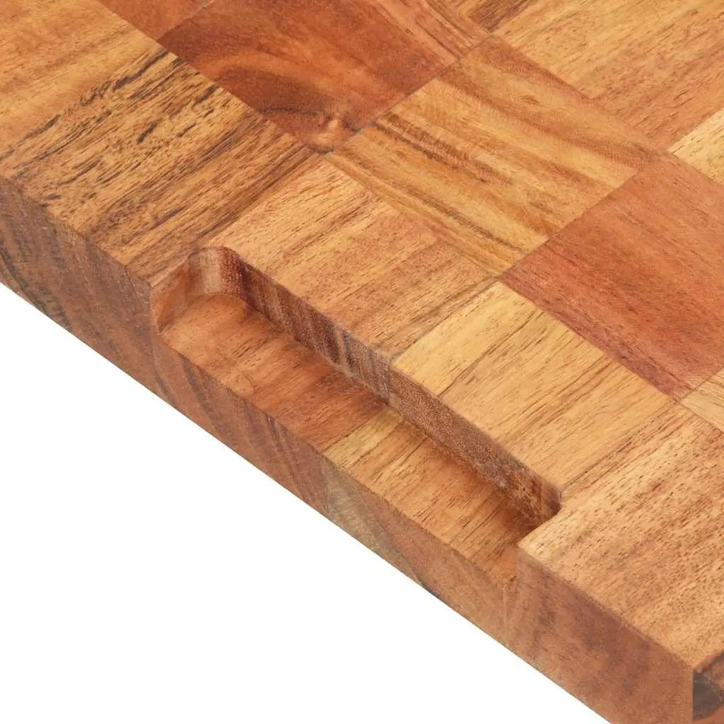 Chopping Board Solid Acacia Wood Brown 40x30x3.8 cm Kitchen Cutting Board with Finger Groove