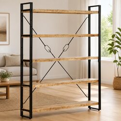 Versatile 5-Tier Bookcase for Home and Office
