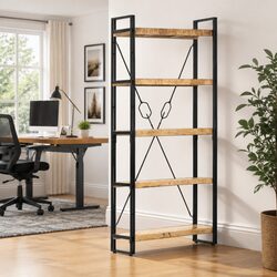 5-Tier Bookcase - Practical Storage Solution for Any Room