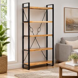 Practical 5-Tier Bookcase for Home or Office Use