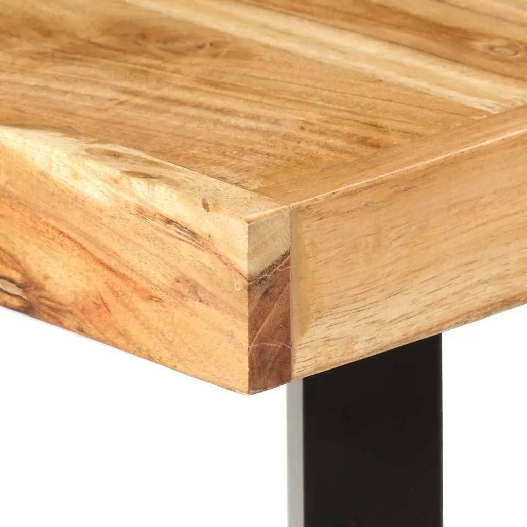 Bar Table Solid Acacia Wood 180x70x107 cm Brown Industrial Style Steel Legs