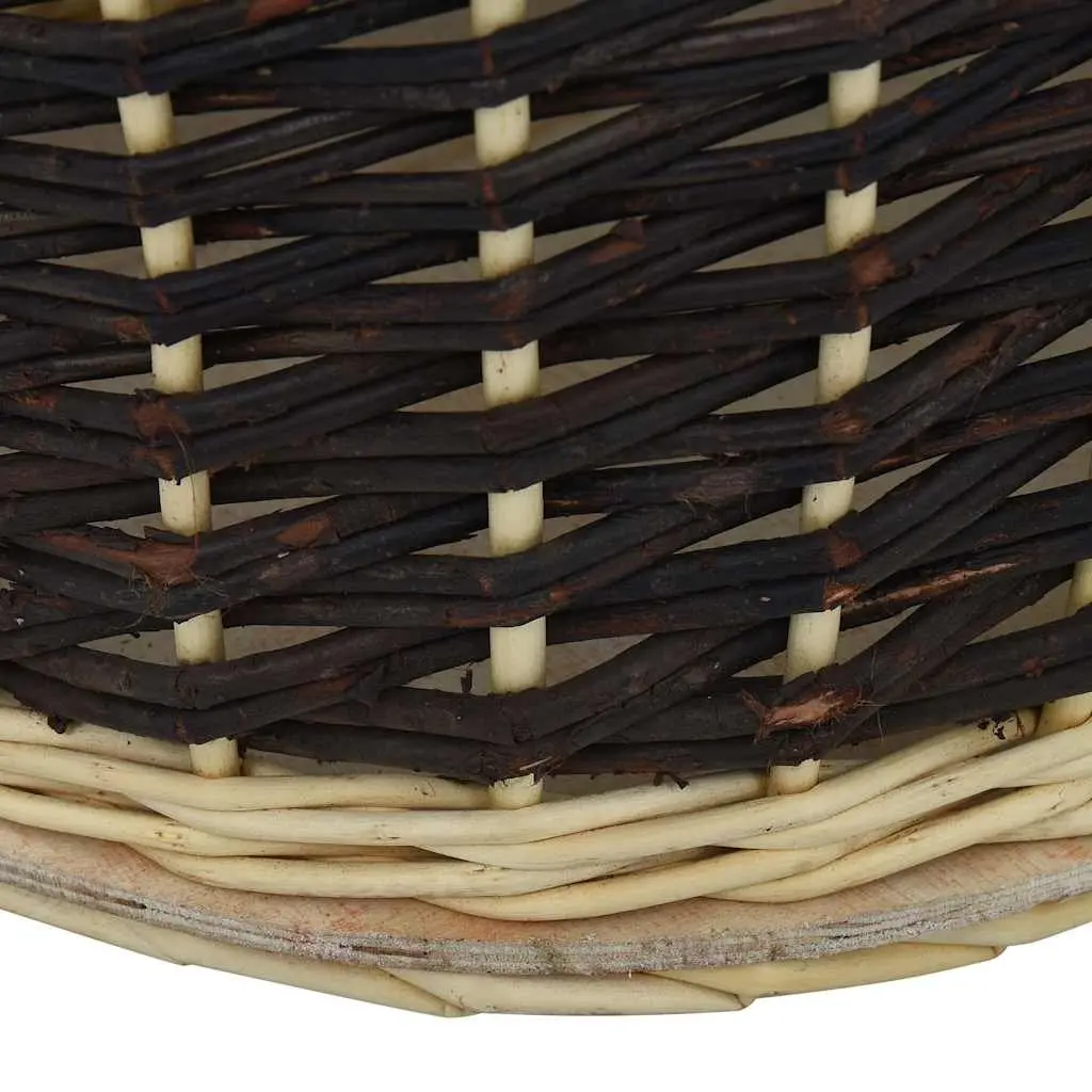 Firewood Backpack Carrier Natural Willow Brown 50 x 44 x 58 cm Rustic Garden