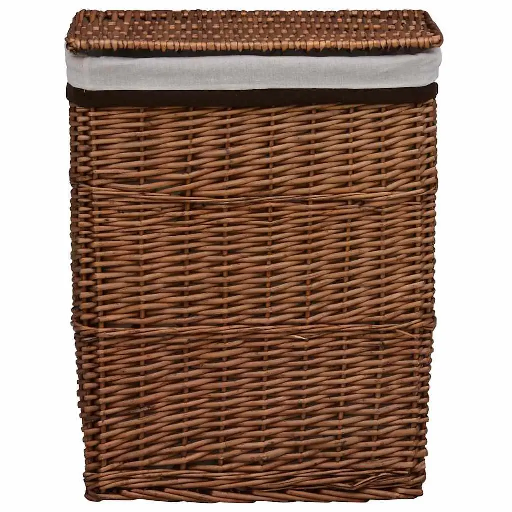 Brown Woven Laundry Basket for Home Use