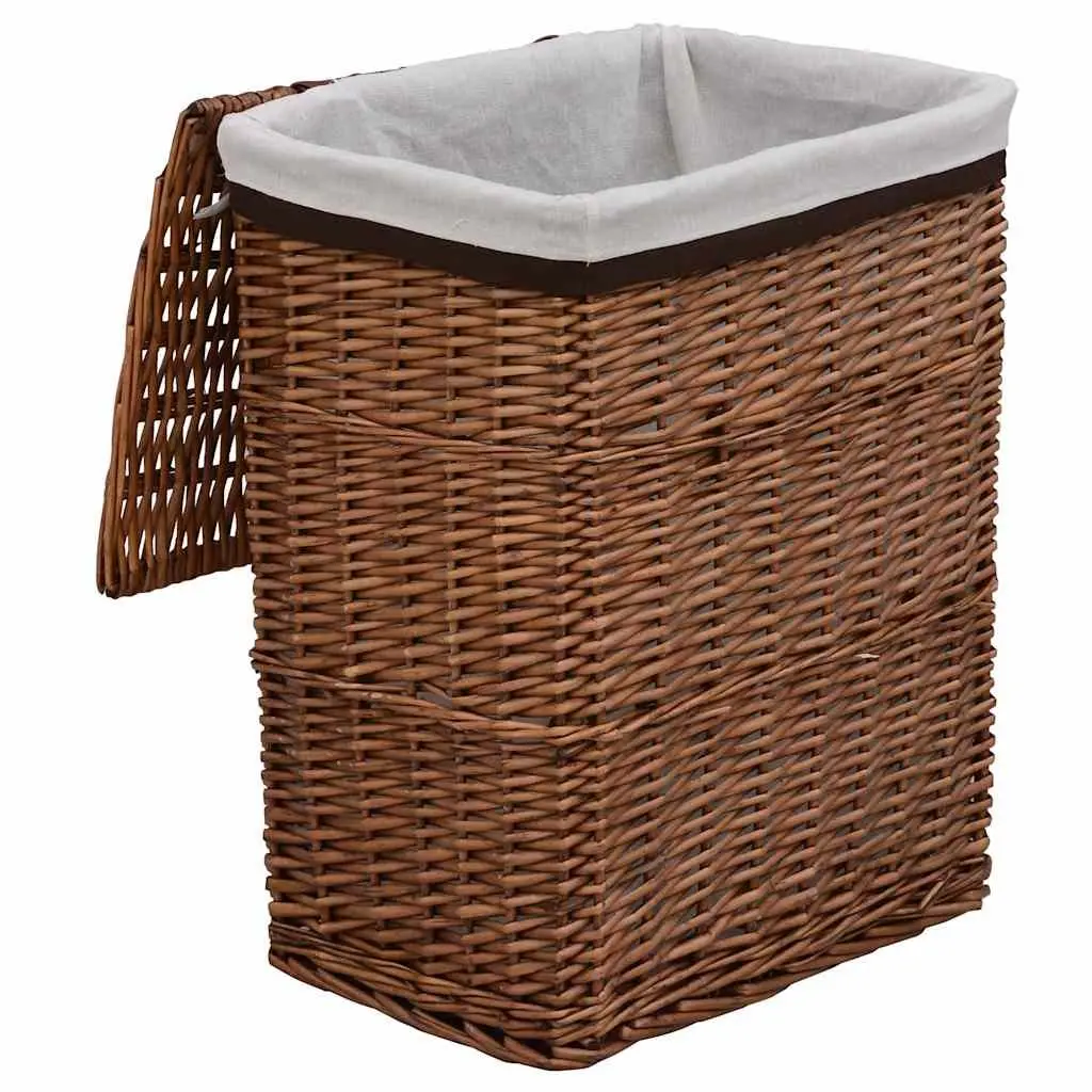 Brown Woven Laundry Basket for Home Use