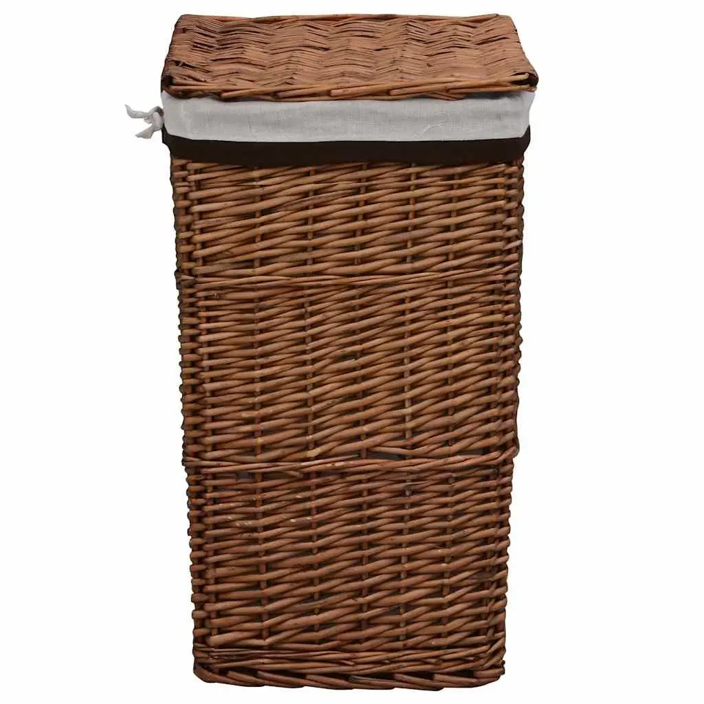 Brown Woven Laundry Basket for Home Use
