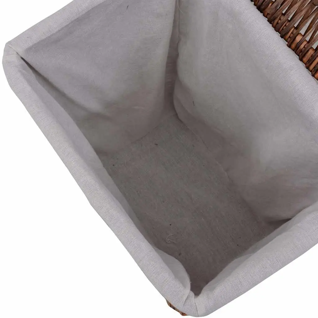 Brown Woven Laundry Basket for Home Use
