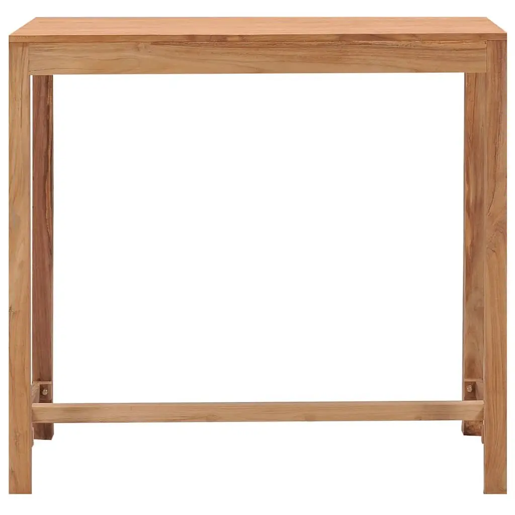 Outdoor Bar Table Solid Teak Wood Brown 110x60x105cm Colonial Style Patio Dining Furniture