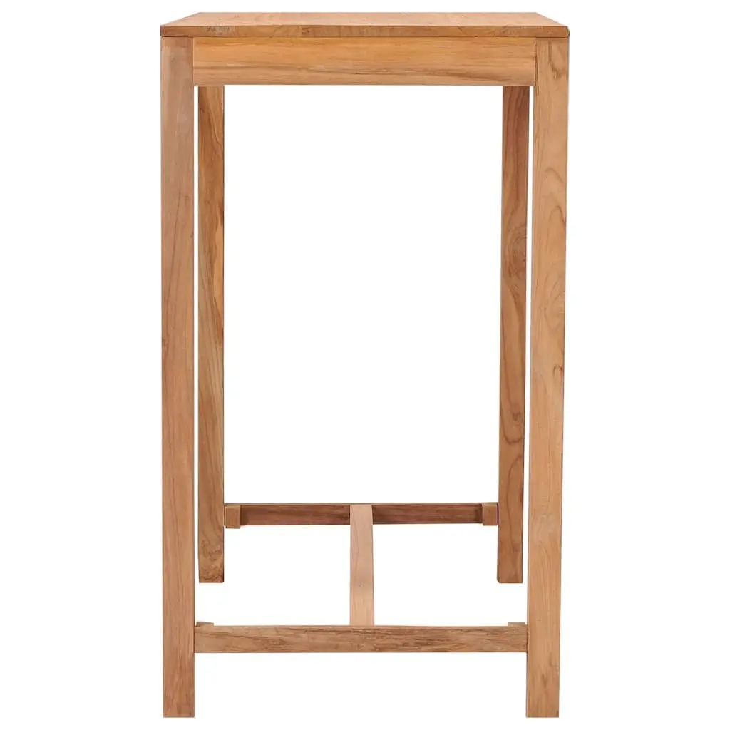 Outdoor Bar Table Solid Teak Wood Brown 110x60x105cm Colonial Style Patio Dining Furniture