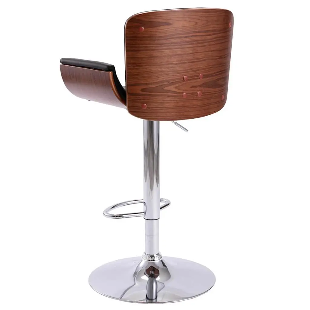 Black Bar Stool with Adjustable Height for Home Use