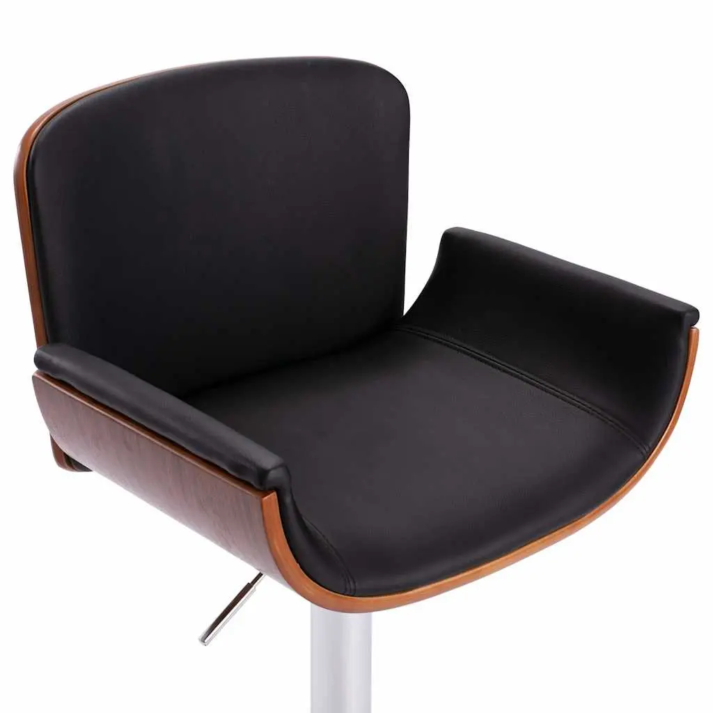 Black Bar Stool with Adjustable Height for Home Use