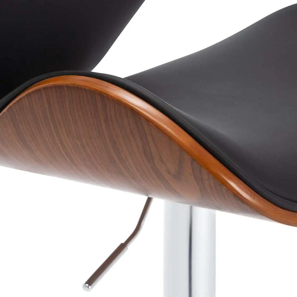 Adjustable Black Bar Stool for Home Use