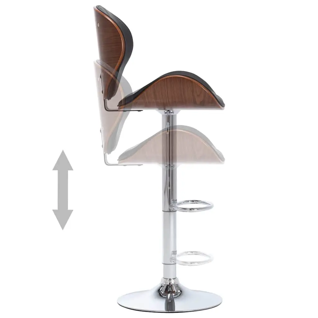 Adjustable Black Bar Stool for Home Use