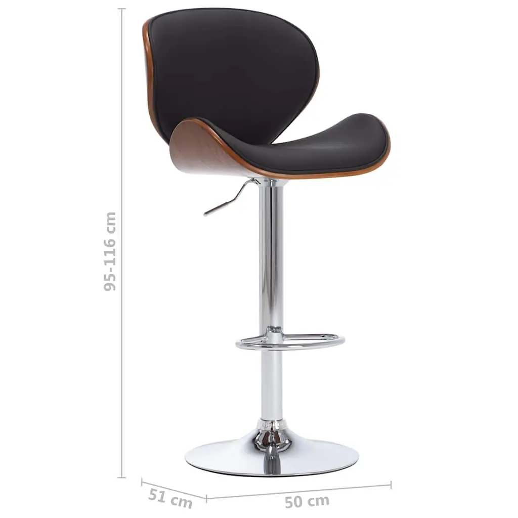 Adjustable Black Bar Stool for Home Use