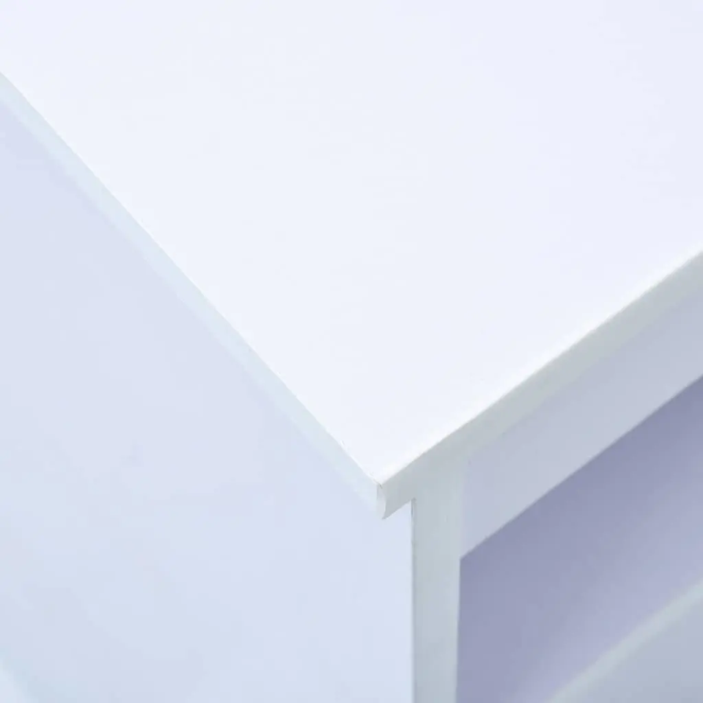 Children's Study Desk Ergonomic Tiltable White Engineered Wood with Storage