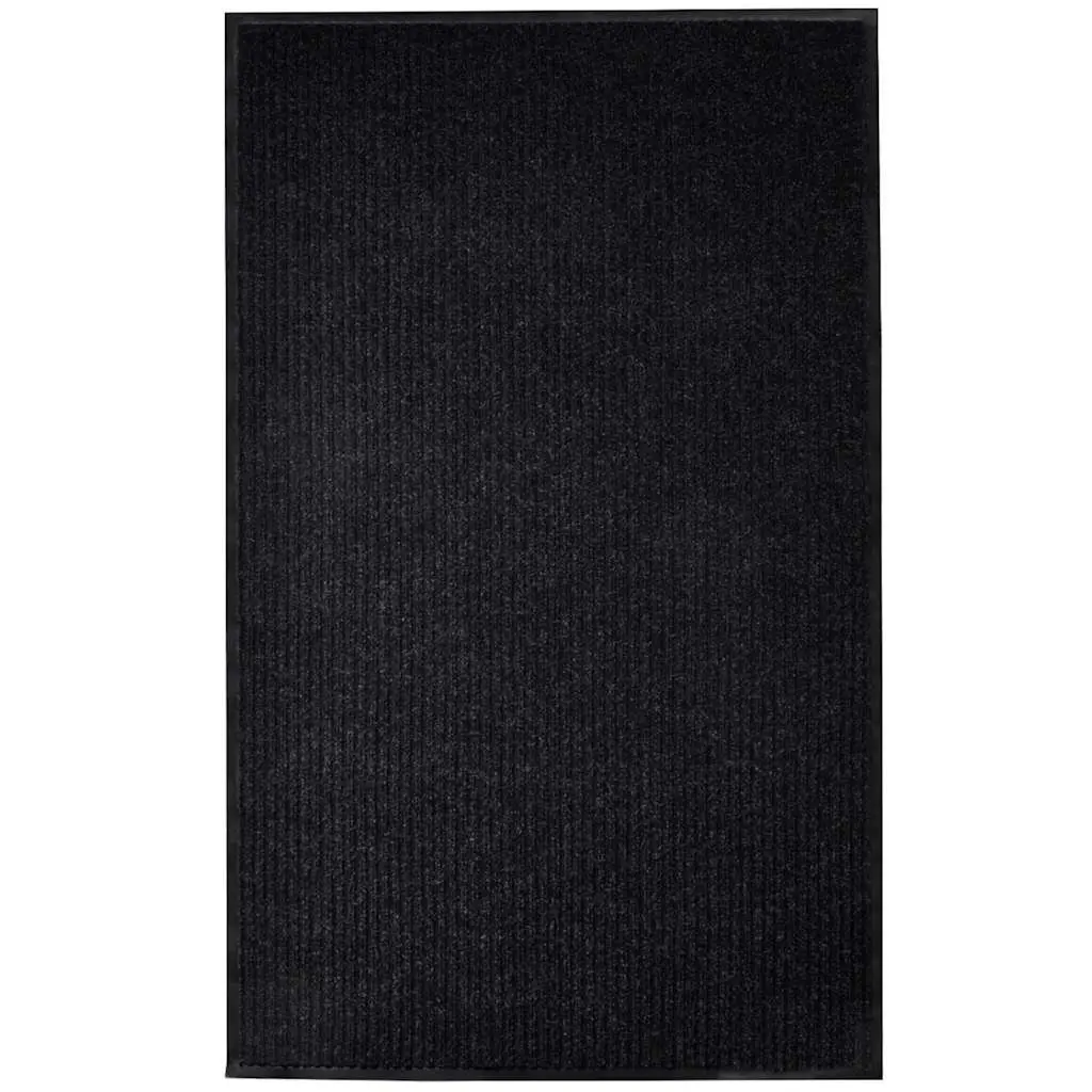 Black Door Mat 117x220cm Non-Slip PVC Backing Indoor Outdoor Entrance Hallway
