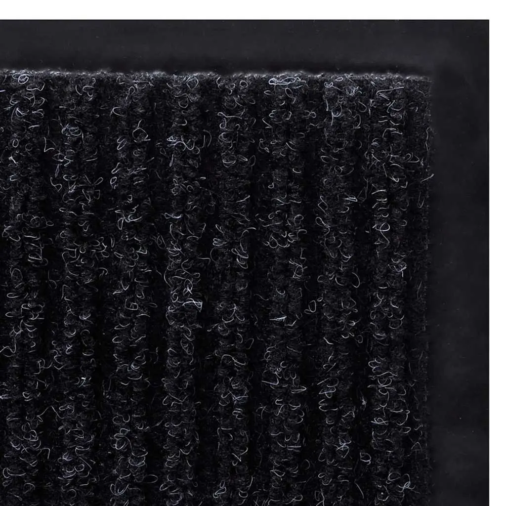Black Door Mat 117x220cm Non-Slip PVC Backing Indoor Outdoor Entrance Hallway