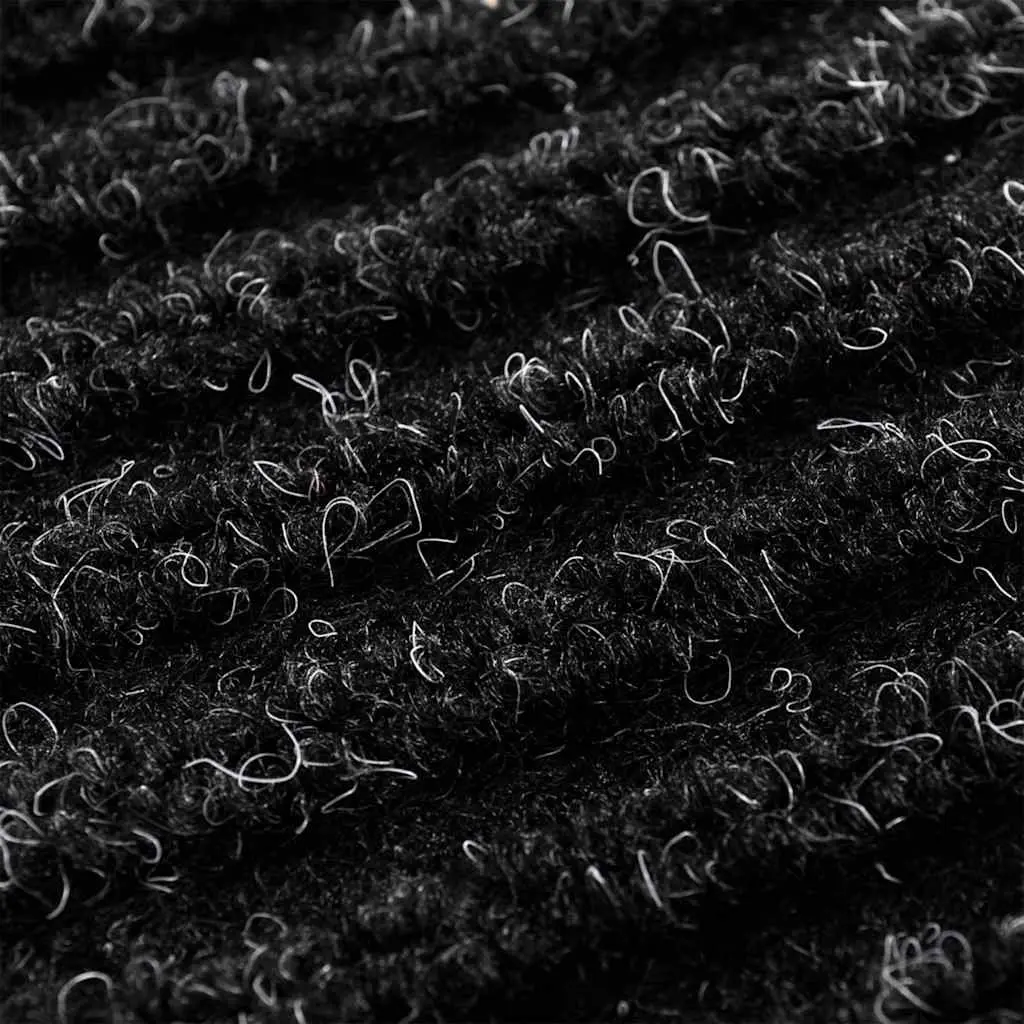 Black Door Mat 117x220cm Non-Slip PVC Backing Indoor Outdoor Entrance Hallway