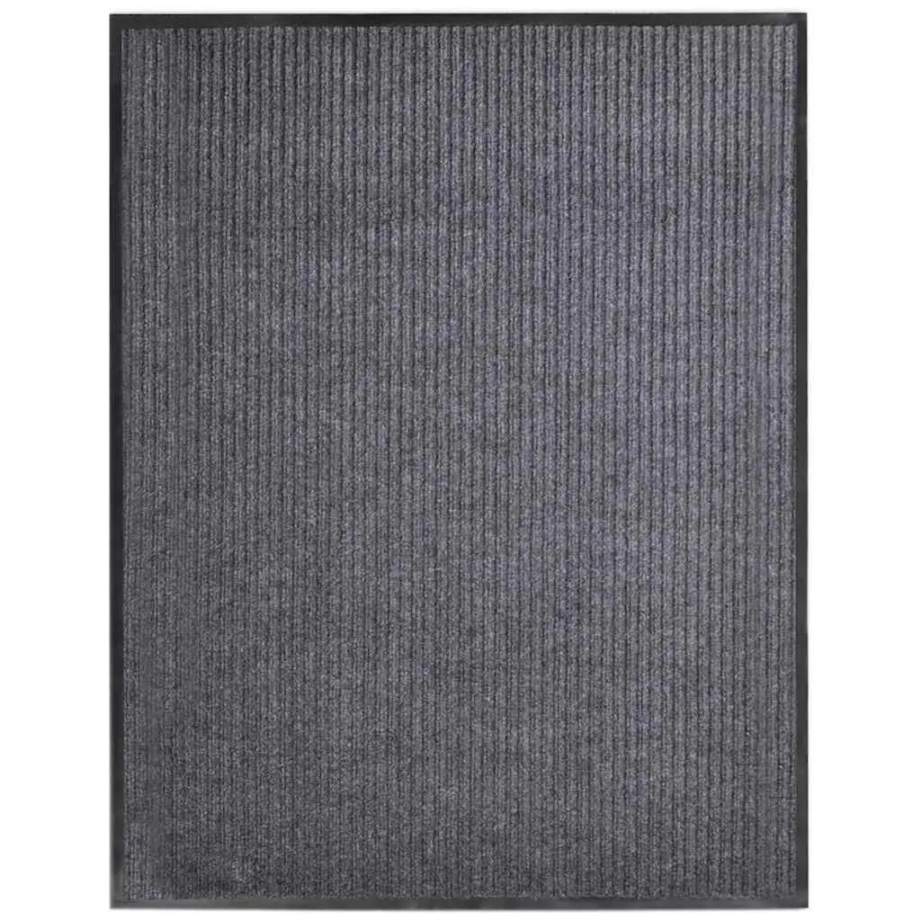 Grey Door Mat 117x220cm PVC Non-slip Backing Floor Protection